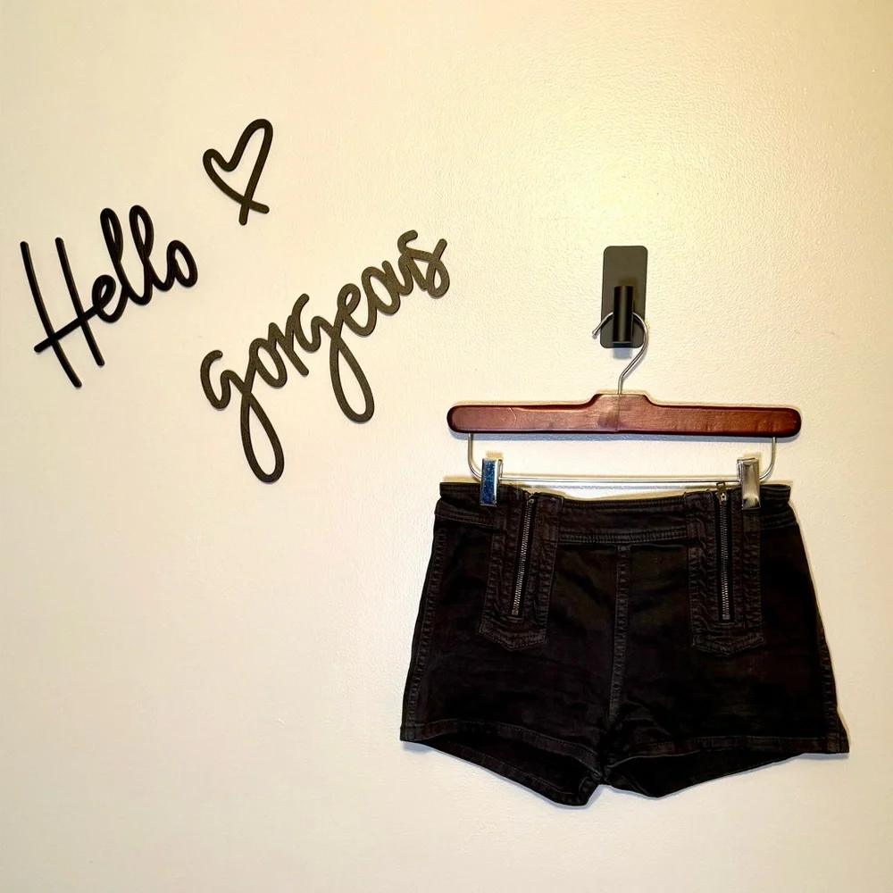 Free People Be Mine Black Denim Short W26